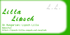 lilla lipsch business card